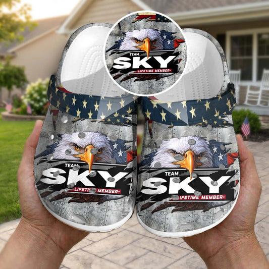 SKY 13K1-CR1 Personalized Name Clogs "Team Lifetime Member"