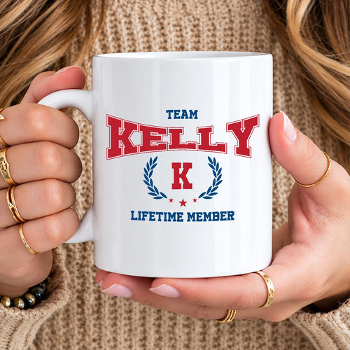Team Your Name Lifetime Member Sporty Mug KELLY 13K1 MG09