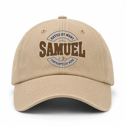 Hated By Many Confronted By None Washed Cap SAMUEL 13K1 C36PF