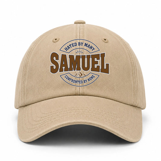 Hated By Many Confronted By None Washed Cap SAMUEL 13K1 C36PF