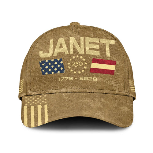 JANET 13K1-C14PF 250th Anniversary Patriotic Baseball Cap 1776–2026