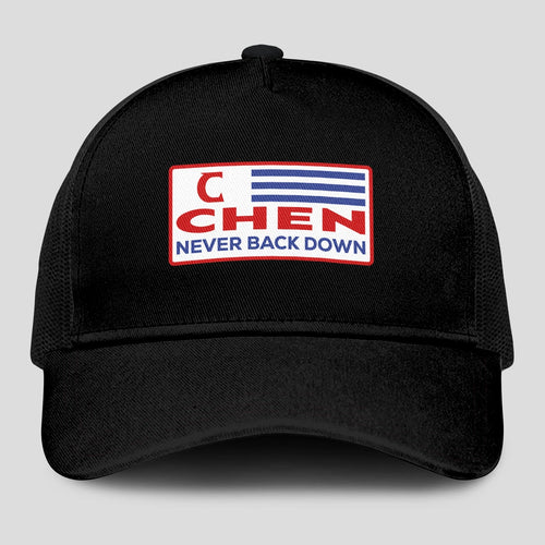 Never Back Down Vintage America Black Mesh Cap CHEN 13K1 C207PF