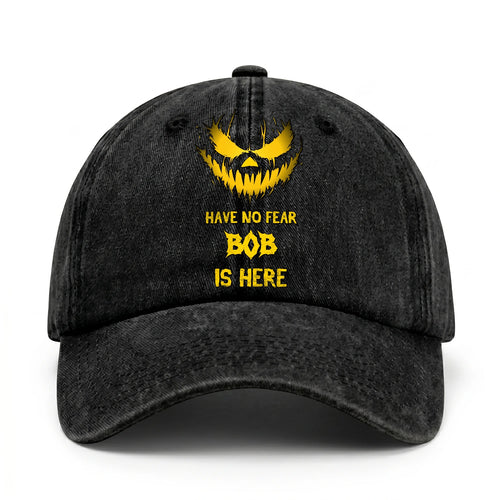 Have No Fear Your Name Is Here Jack O' Lantern Washed Cap BOB 13K1 C135PF