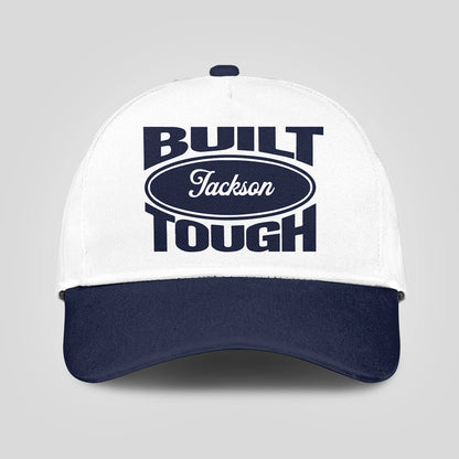 Built Your Name Tough Slogan Blue And White Cap JACKSON 13K1 C95PF