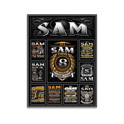 SAM Personalized Sponge Floor Mat – Custom Printed Home Decor 13K1-AR2
