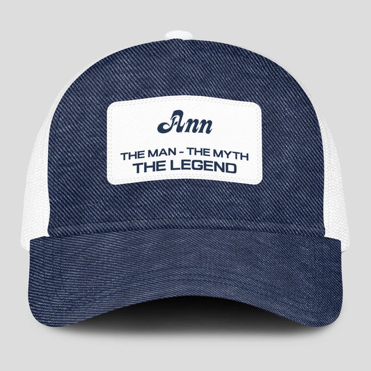 The Man The Myth The Legend Blue Denim Mesh Cap ANN 13K1 C194PF
