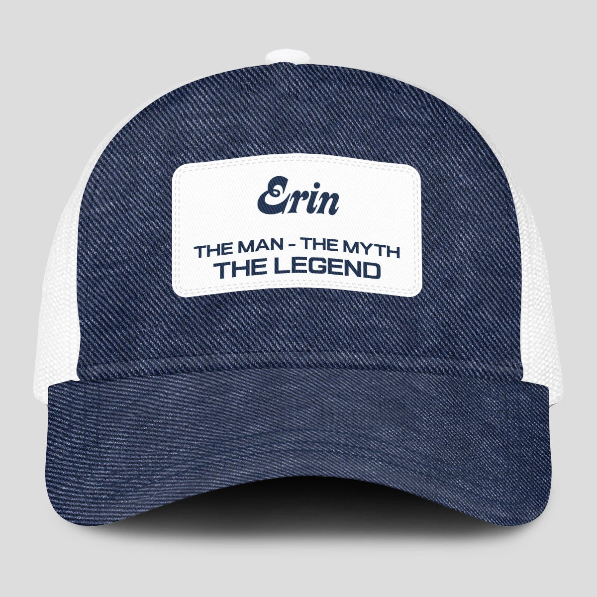 The Man The Myth The Legend Blue Denim Mesh Cap ERIN 13K1 C194PF