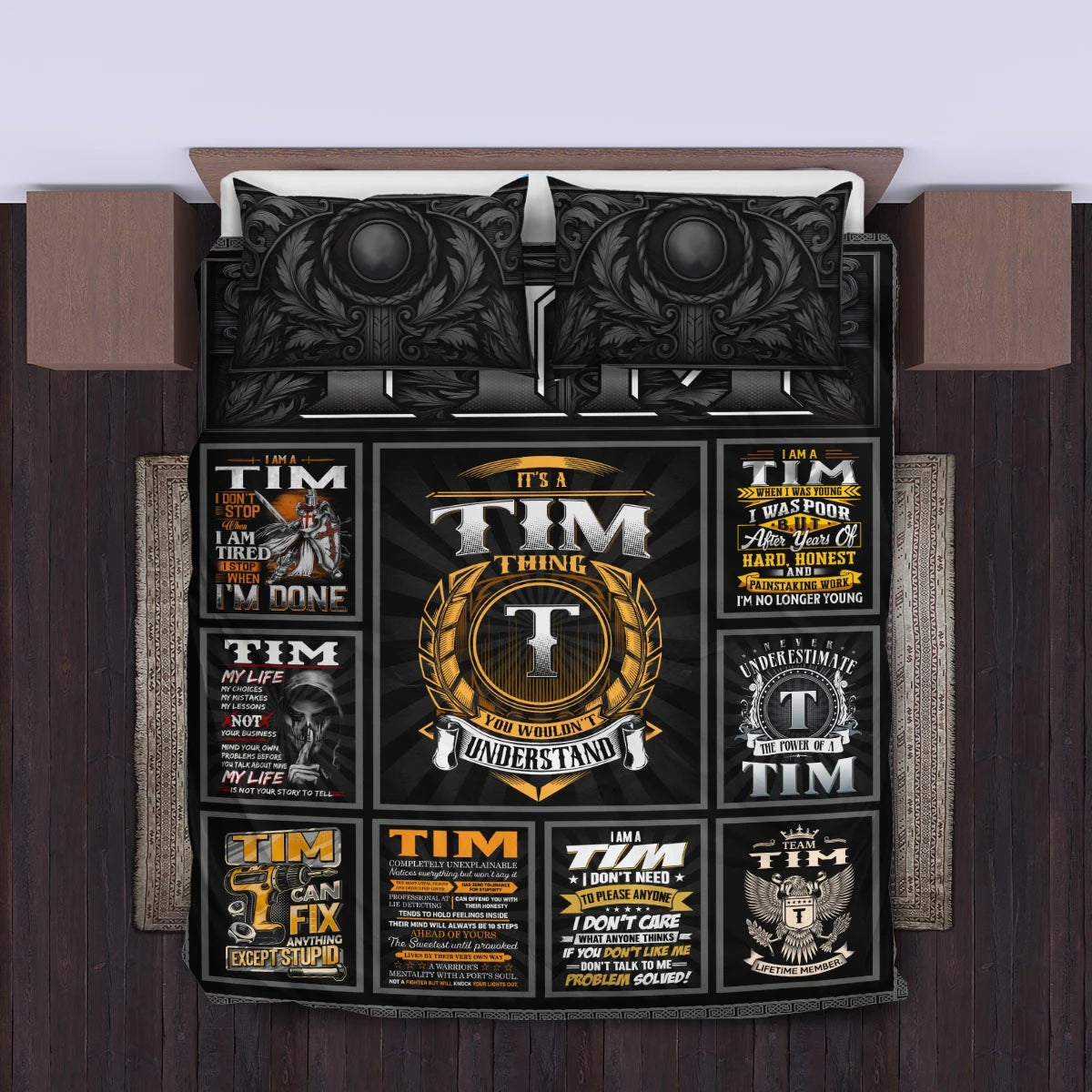 TIM Limited Edition Personalized Bedding Set 13K1-BS2