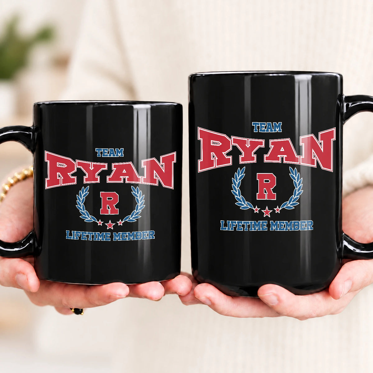 Team Your Name Lifetime Member Sporty Mug RYAN 13K1 MG09