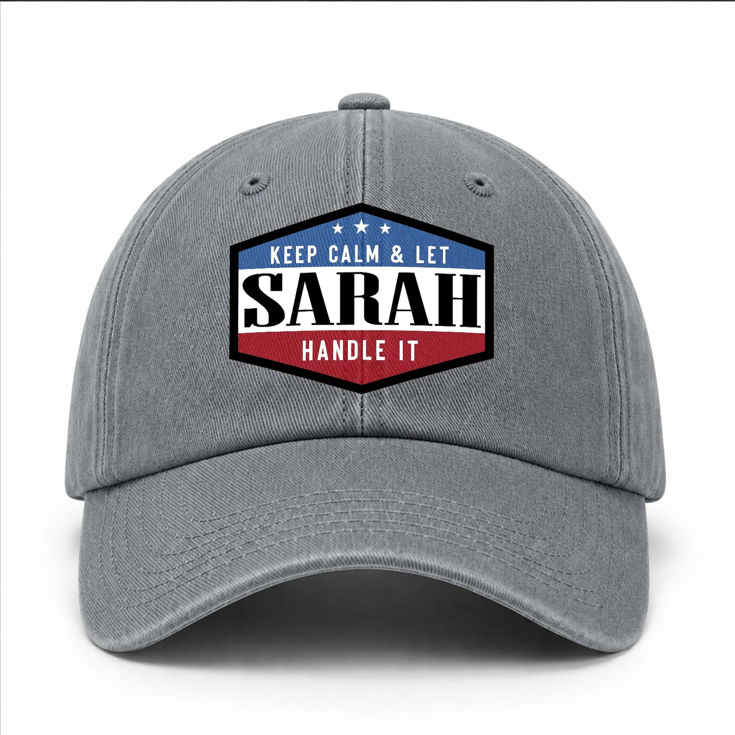 Keep Calm & Let Your Name Handle It Washed Cap SARAH 13K1 C87PF