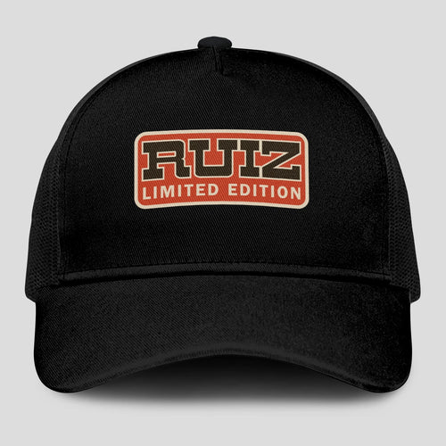 Limited Edition Red Logo Black Mesh Cap RUIZ 13K1 C215PF