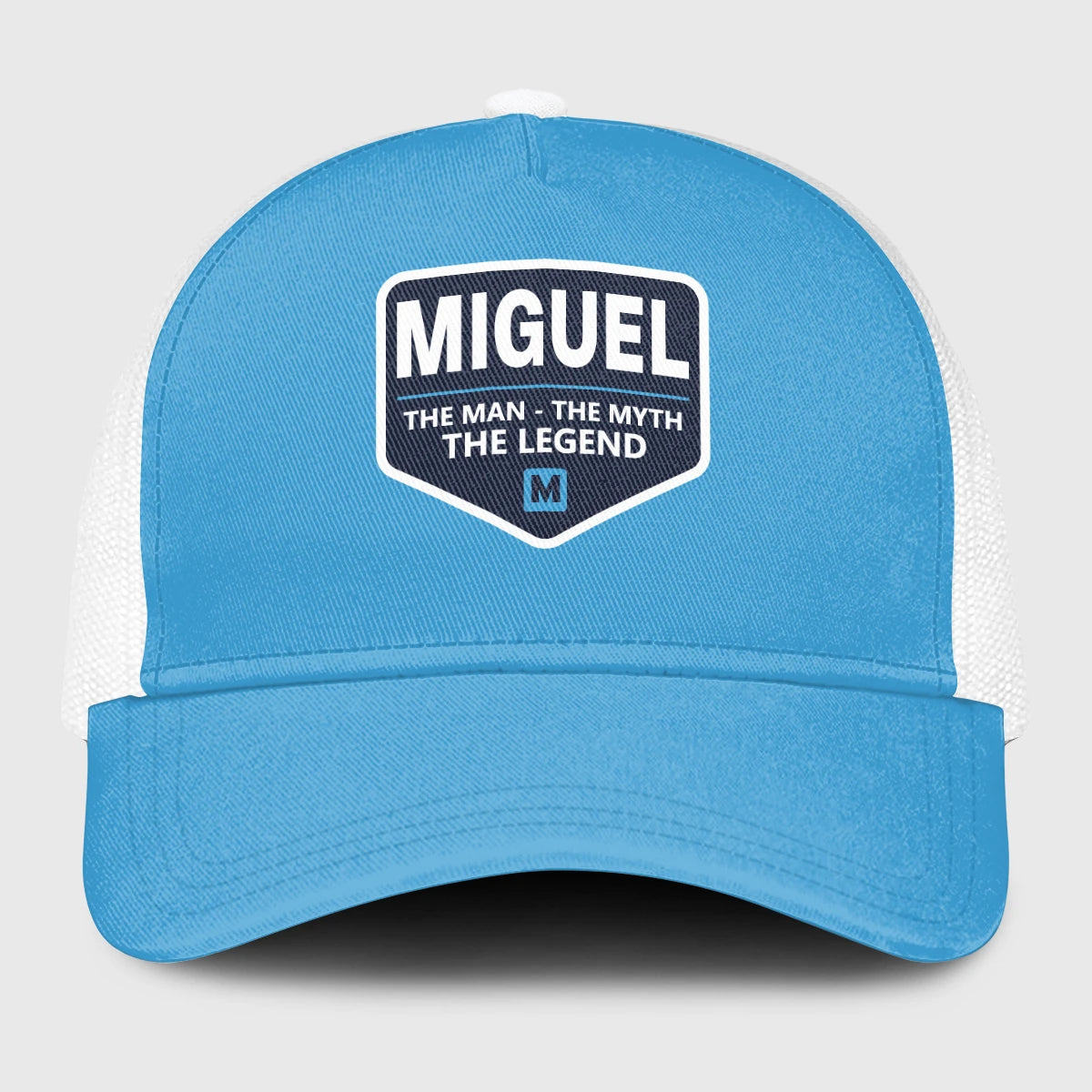The Man The Myth The Legend Light Blue Mesh Cap MIGUEL 13K1 C190PF