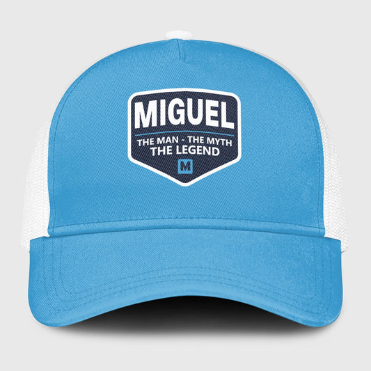 The Man The Myth The Legend Light Blue Mesh Cap MIGUEL 13K1 C190PF
