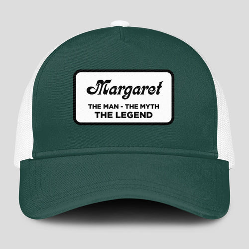 The Man The Myth The Legend Green And White Mesh Cap MARGARET 13K1 C198PF