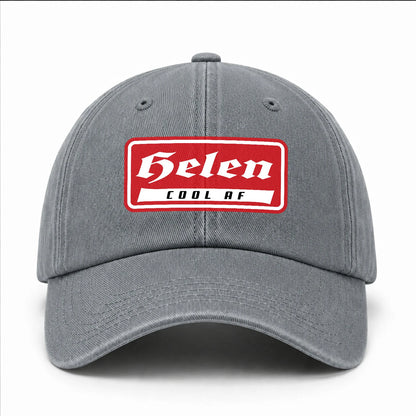 Your Name Cool Af Red Logo Funny Washed Cap HELEN 13K1 C79PF