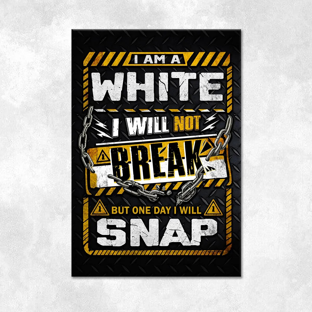 WHITE Motivational Rug – Black & Yellow Quote Carpet for Living Room 13K1-AR1