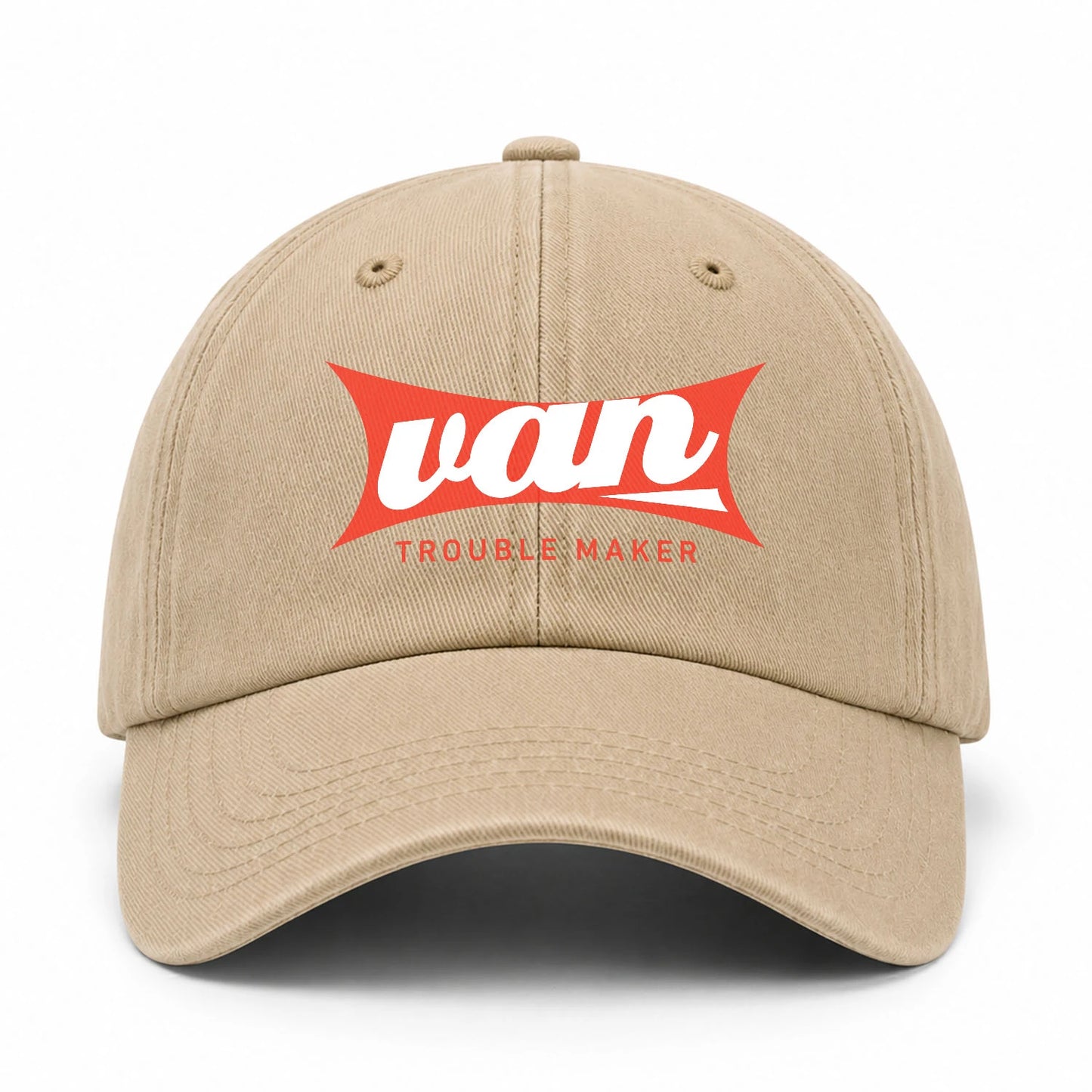 Trouble Maker Red Logo Washed Cap VAN 13K1 C78PF