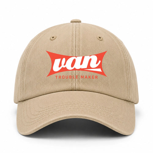 Trouble Maker Red Logo Washed Cap VAN 13K1 C78PF