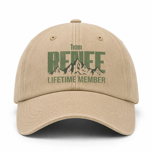 Team Your Name Lifetime Member Mountain Cap RENEE 13K1 C58PF