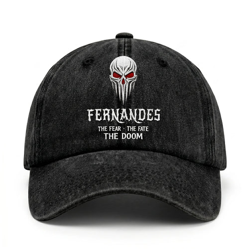 Your Name The Fear The Fate The Doom Skull Washed Cap FERNANDES 13K1 C98PF