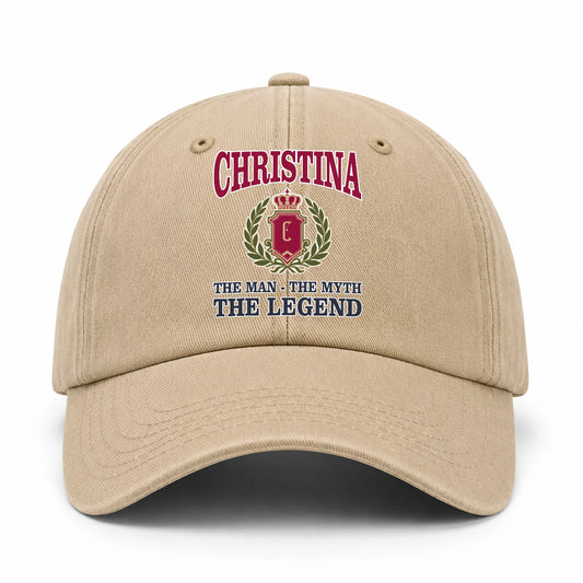 The Man The Myth The Legend Royal Khaki Cap CHRISTINA 13K1 C116PF
