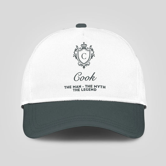 The Man The Myth The Legend Elegant Gray And White Cap COOK 13K1 C170PF