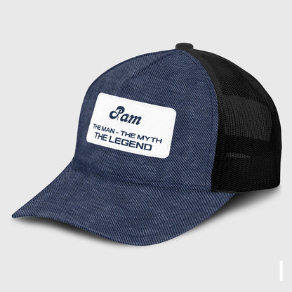 The Man The Myth The Legend Blue Denim Mesh Cap PAM 13K1 C194PF