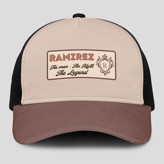 The Man The Myth The Legend Brown And Beige Mesh Cap RAMIREZ 13K1 C213PF