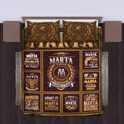 MARTA Limited Edition Personalized Bedding Set 13K1-BS3