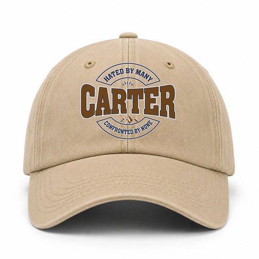 Hated By Many Confronted By None Washed Cap CARTER 13K1 C36PF