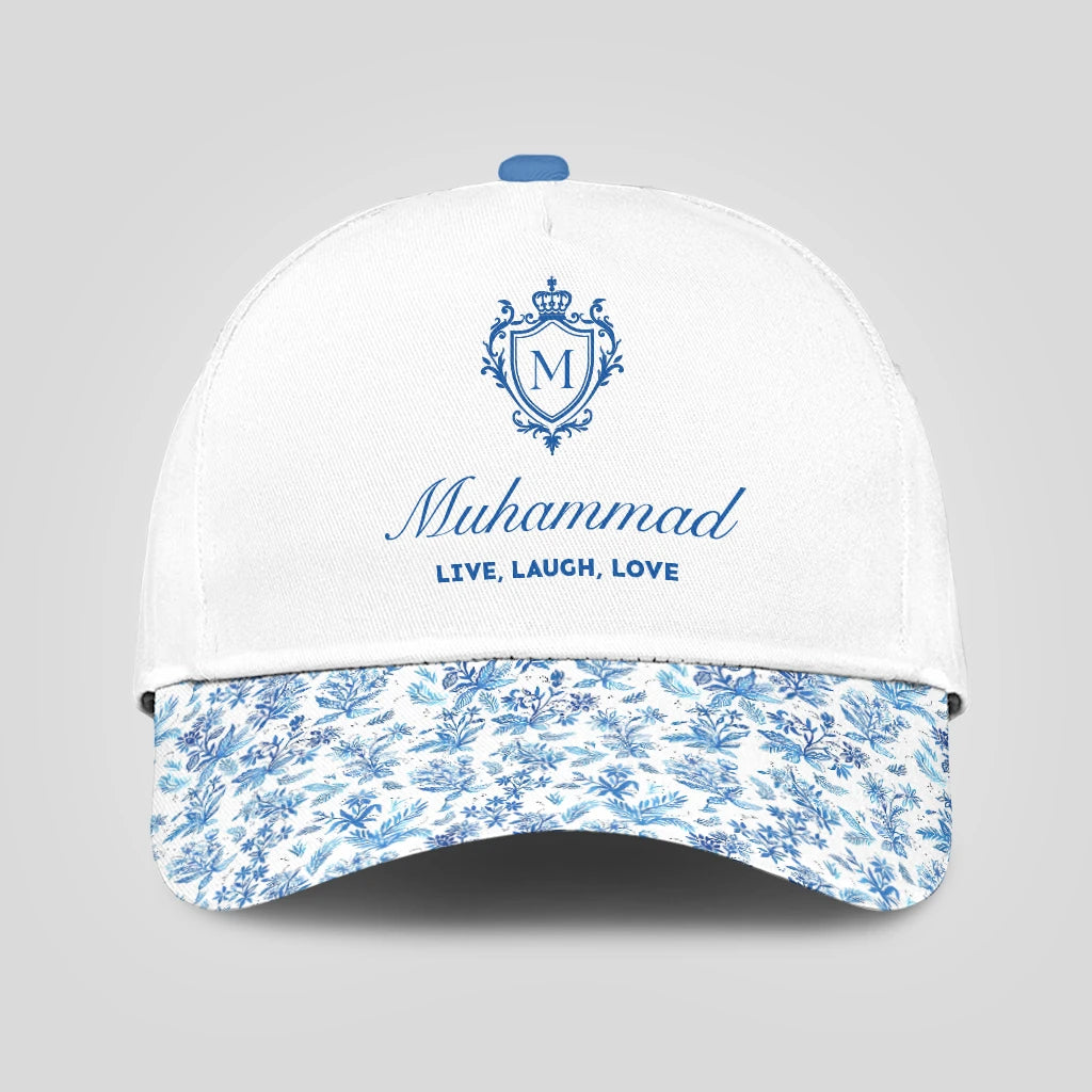 Live Laugh Love Flowers Pattern Cap MUHAMMAD 13K1 C109PF