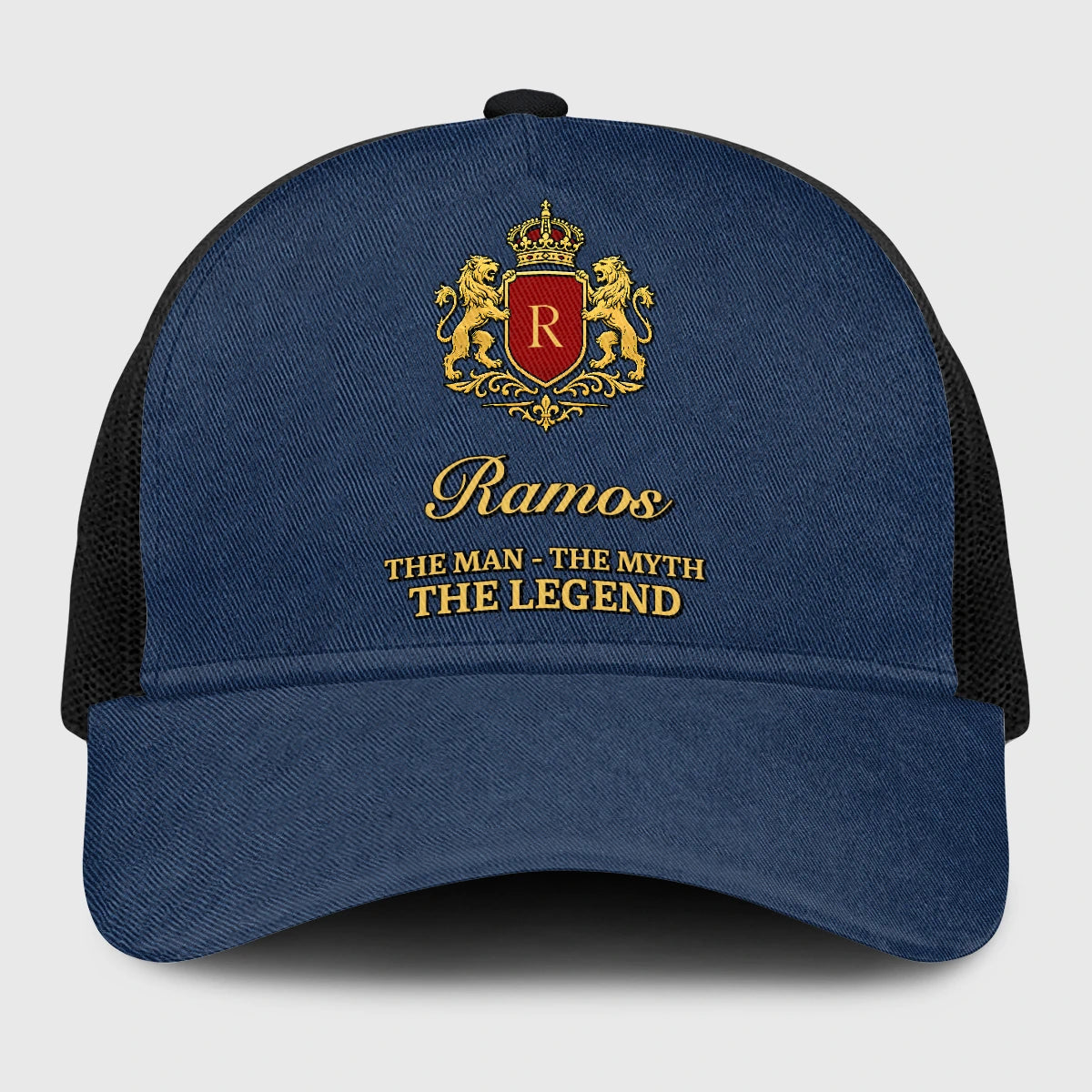 The Man The Myth The Legend Royal Blue Mesh Cap RAMOS 13K1 C187PF