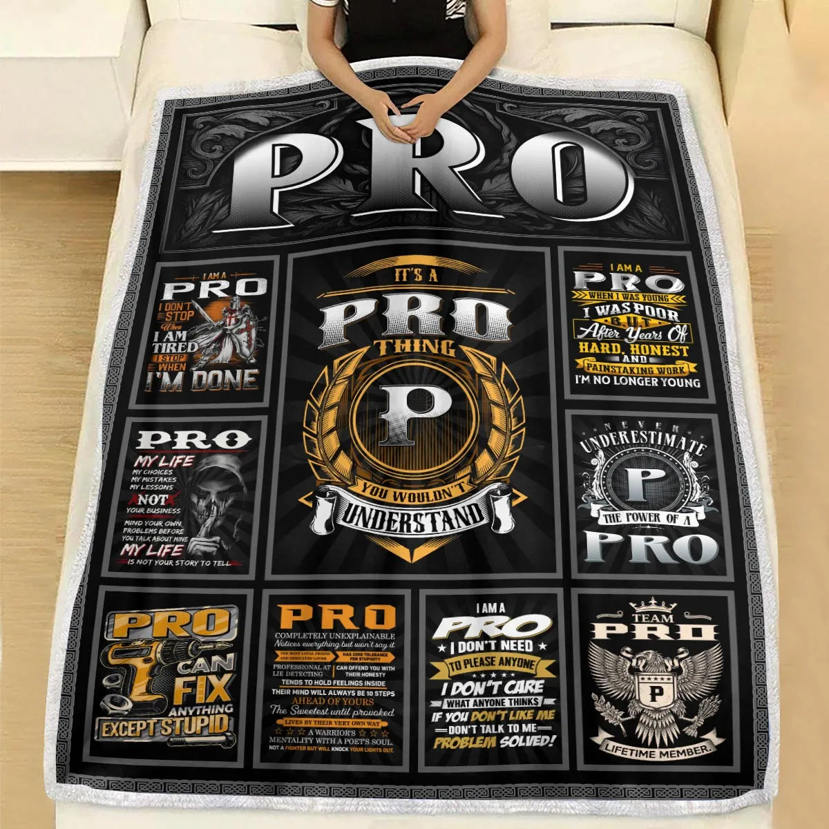 PRO Personalized Blanket | Custom Name Cozy Throw Gift 13K3-BK2