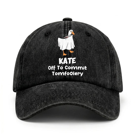 Off To Commit Tomfoolery Funny Goose Washed Cap KATE 13K1 C131PF