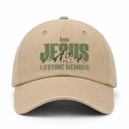 Team Your Name Lifetime Member Mountain Cap JESUS 13K1 C58PF