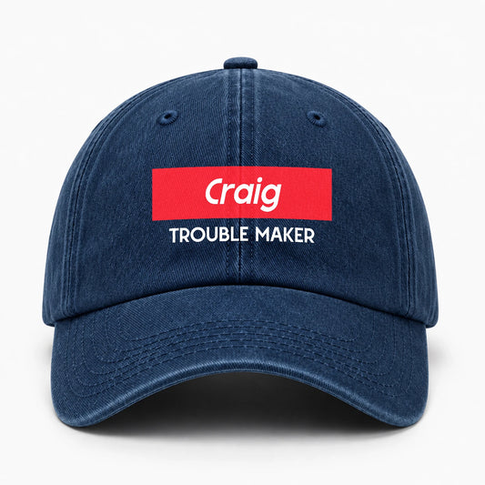 Trouble Maker Red Logo Washed Cap CRAIG 13K1 C140PF