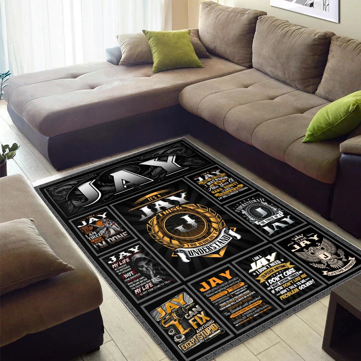 JAY Personalized Sponge Floor Mat – Custom Printed Home Decor 13K1-AR2
