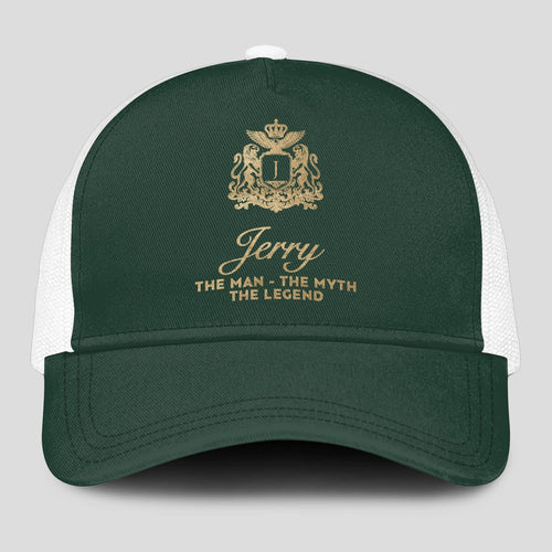 The Man The Myth The Legend Sage Green Mesh Cap JERRY 13K1 C192PF