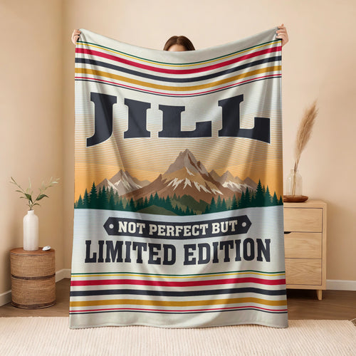 Not Perfect But Limited Edition Vintage Mountain Fleece Blanket JILL 13K1 BK45