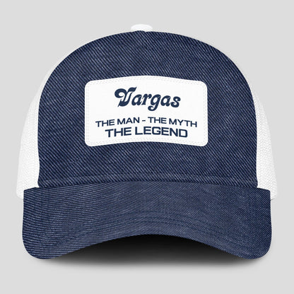 The Man The Myth The Legend Blue Denim Mesh Cap VARGAS 13K1 C194PF