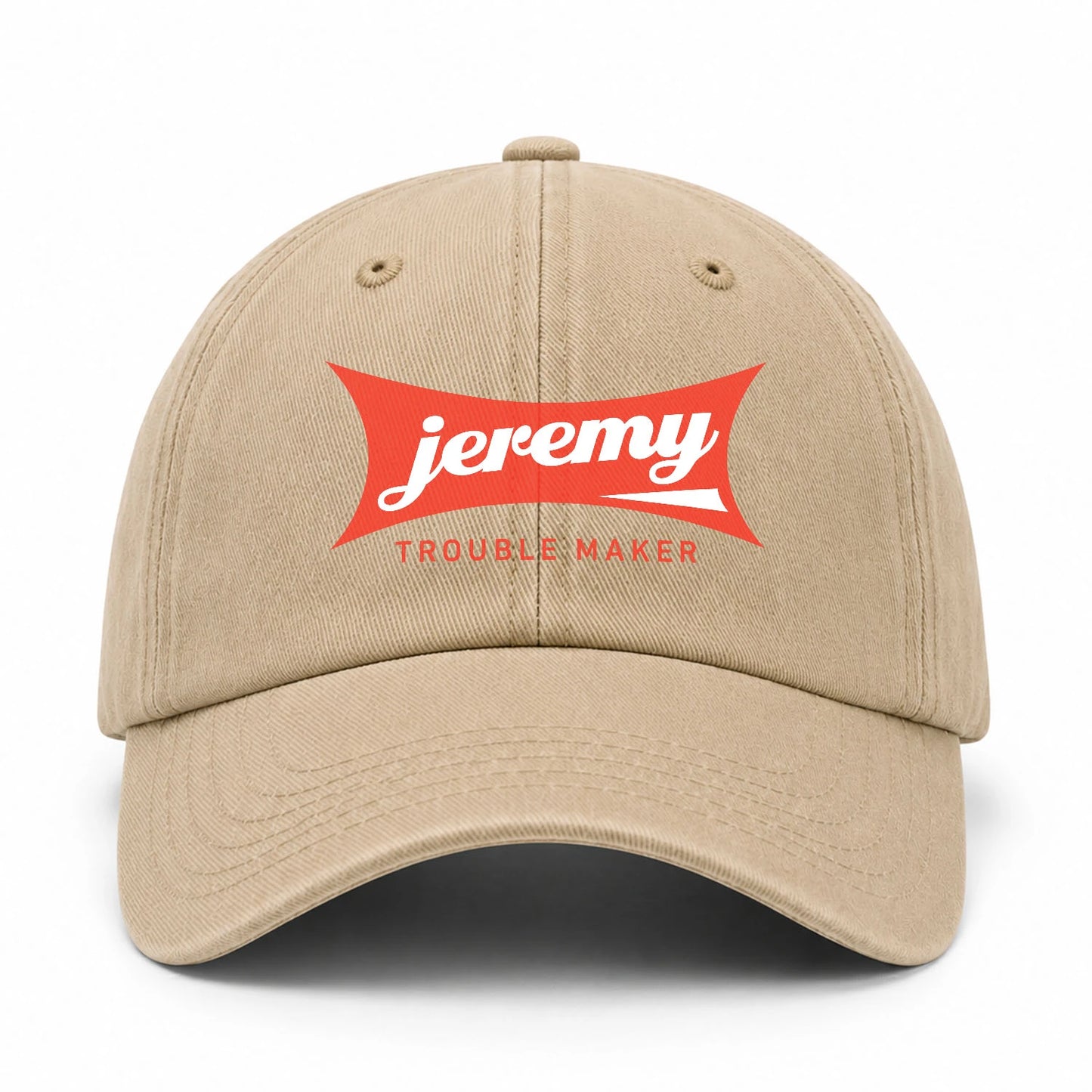 Trouble Maker Red Logo Washed Cap JEREMY 13K1 C78PF
