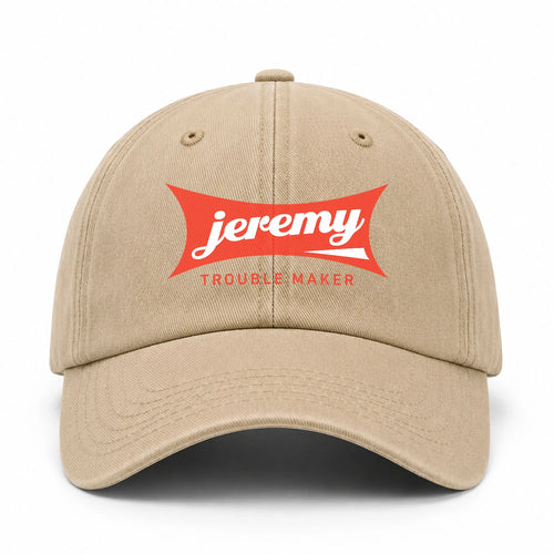 Trouble Maker Red Logo Washed Cap JEREMY 13K1 C78PF