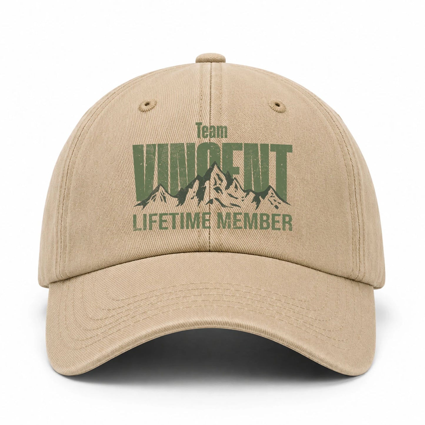 Team Your Name Lifetime Member Mountain Cap VINCENT 13K1 C58PF