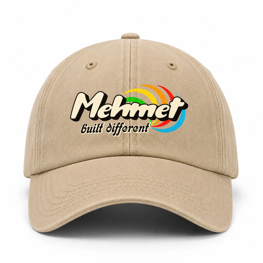 Your Name Built Different Retro Washed Cap MEHMET 13K1 C55PF