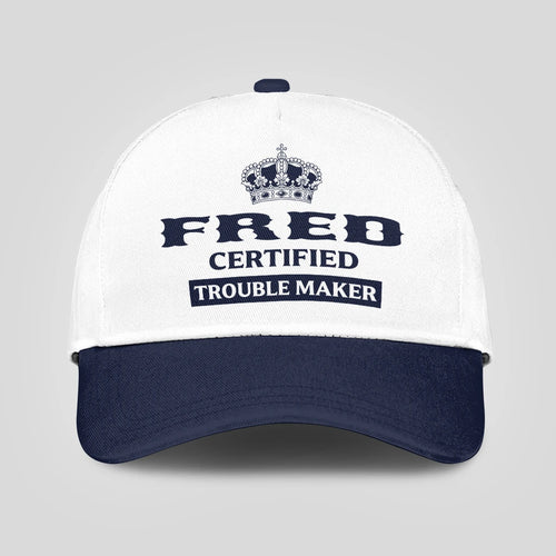 Certified Your Name Trouble Maker Washed Cap FRED 13K1 C148PF