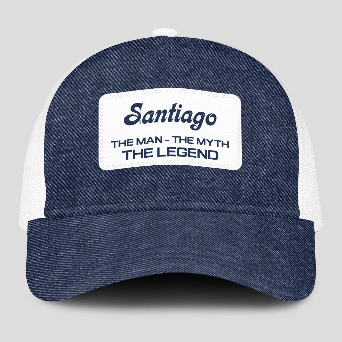 The Man The Myth The Legend Blue Denim Mesh Cap SANTIAGO 13K1 C194PF