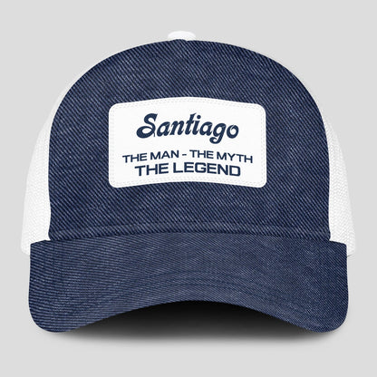 The Man The Myth The Legend Blue Denim Mesh Cap SANTIAGO 13K1 C194PF