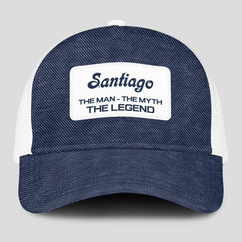The Man The Myth The Legend Blue Denim Mesh Cap SANTIAGO 13K1 C194PF