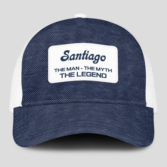 The Man The Myth The Legend Blue Denim Mesh Cap SANTIAGO 13K1 C194PF