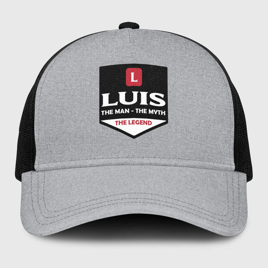 The Man The Myth The Legend Gray Mesh Cap LUIS 13K1 C189PF